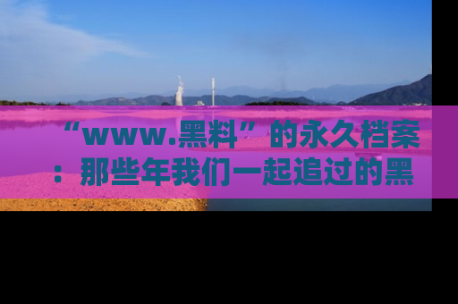 “www.黑料”的永久档案:那些年我们一起追过的黑料真相