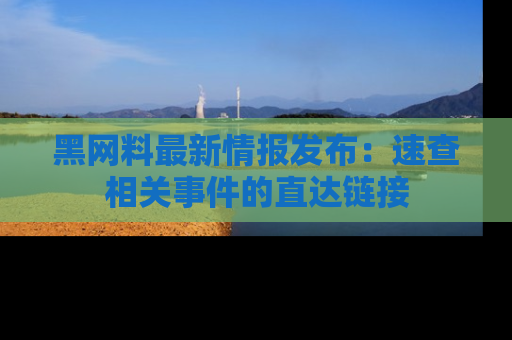 黑网料最新情报发布：速查相关事件的直达链接