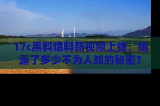 17c黑料爆料新视频上线,揭露了多少不为人知的秘密?