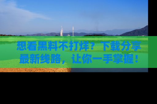 想看黑料不打烊？下载分享最新线路，让你一手掌握！